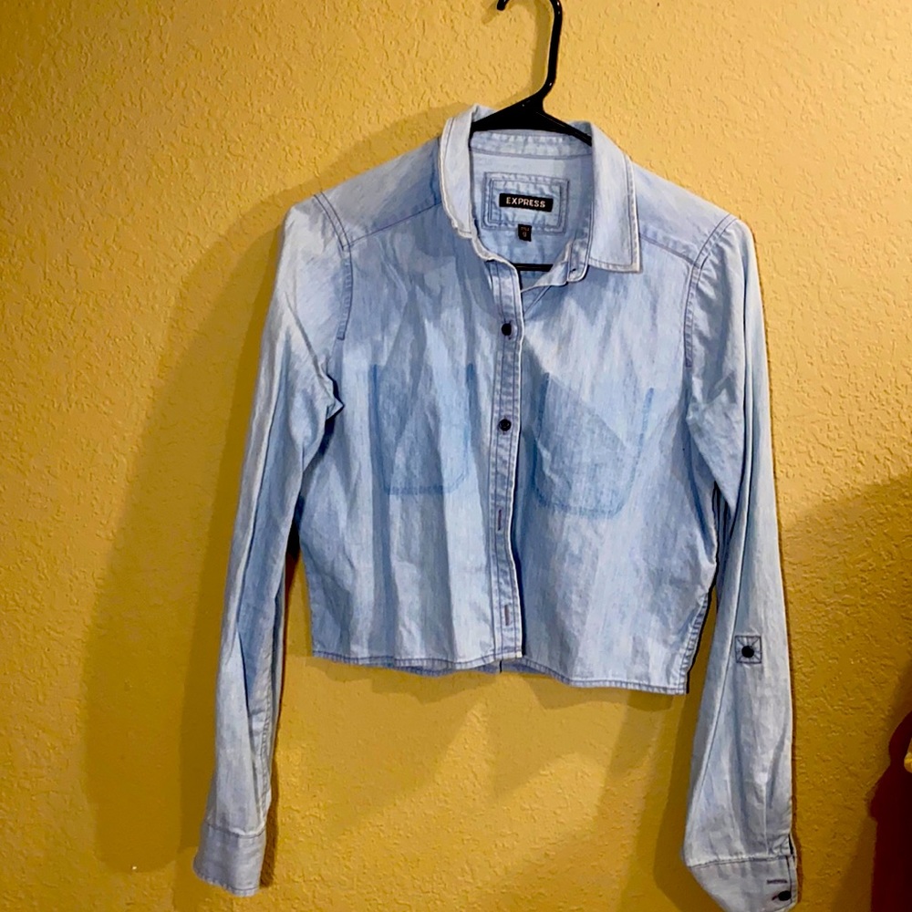 Express denim crop